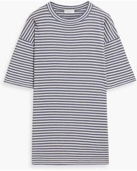 Brunello Cucinelli - Bead-Embellished Metallic Striped Cashmere-Blend Top - Lyst