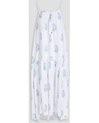 Heidi Klein - Eden Ruffle-trimmed Floral-print Midi Dress - Lyst