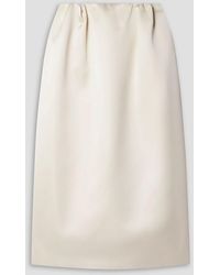 Altuzarra - Karina Gathered Satin Midi Skirt - Lyst