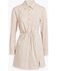 Jonathan Simkhai - Shaelyn Cutout Cotton-blend Poplin Mini Shirt Dress - Lyst