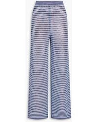 Missoni - Metallic Striped Crochet-knit Wide-leg Pants - Lyst