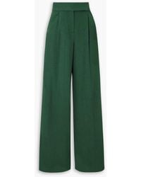 Veronica Beard - Marbeau Pleated Voile Wide-leg Pants - Lyst