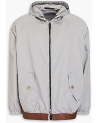 Giorgio Armani - Cotton And Silk-Blend Hooded Jacket - Lyst