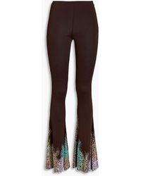 16Arlington - Koro Crystal-embellished Jersey Flared Pants - Lyst