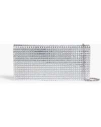 Judith Leiber - Envelope Flap Crystal-embellished Satin Clutch - Lyst
