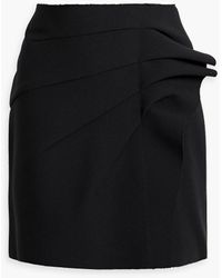 MSGM - Ruffled Pleated Crepe Mini Skirt - Lyst