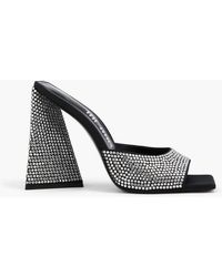 The Attico - Devon Crystal-embellished Satin Mules - Lyst