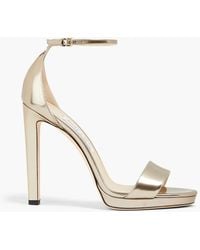 Jimmy Choo - Misty 120 Mirrored-leather Sandals - Lyst