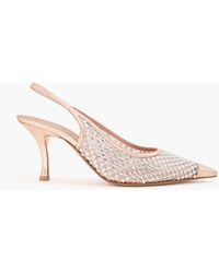 Malone Souliers - Vesper 70 slingback-pumps aus mesh mit kristallverzierung - Lyst