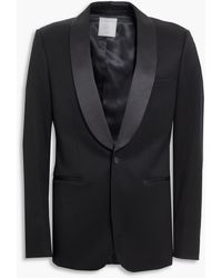 Sandro - Satin-trimmed Wool-blend Tuxedo Jacket - Lyst