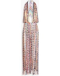 Missoni - Fringed Crochet-knit Halterneck Maxi Dress - Lyst