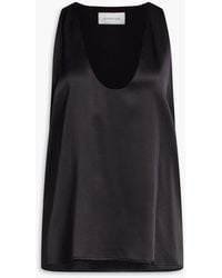 ARMARIUM - Silk-Blend Satin Top - Lyst