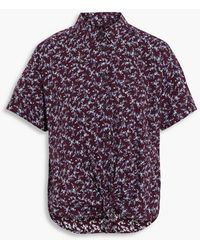 Rag & Bone - Lenny Tie-front Floral-print Stretch-cotton Poplin Shirt - Lyst