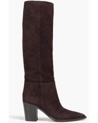 Gianvito Rossi - Suede Knee Boots - Lyst