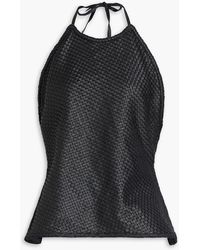 Arma - Cecilia Leather Halterneck Top - Lyst