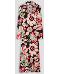 RIXO London - Tillie Floral-print Stretch-jersey Midi Dress - Lyst
