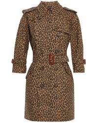 R13 Leopard-print Cotton-canvas Trench Coat - Multicolor