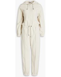 Brunello Cucinelli - Bead-embellished French Cotton-terry Jumpsuit - Lyst