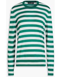 Dolce & Gabbana - Striped Cashmere And Silk-blend Sweater - Lyst
