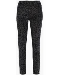 R13 - Leopard-print Cotton-blend Corduroy Skinny Pants - Lyst