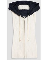 Veronica Beard - Orine Cable-Knit Wool-Blend And Shell Hooded Dickey - Lyst