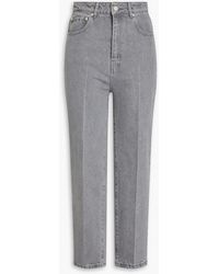 Officine Generale - Ariane Cropped High-rise Straight-leg Jeans - Lyst