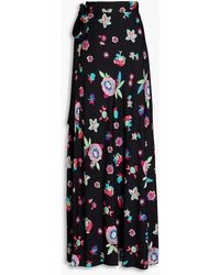 Diane von Furstenberg - Krisa Floral-print Crepe De Chine Maxi Wrap Skirt - Lyst