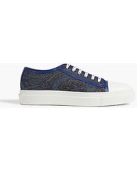 Etro - Leather-trimmed Printed Canvas Sneakers - Lyst