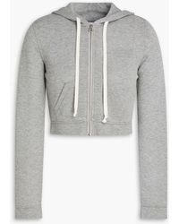 MM6 by Maison Martin Margiela - Cropped Jersey Hoodie - Lyst