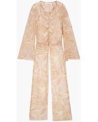 See By Chloé Tiger-print Silk-georgette Blouse - Natural