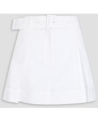 3.1 Phillip Lim - Belted Cotton-blend Poplin Shorts - Lyst