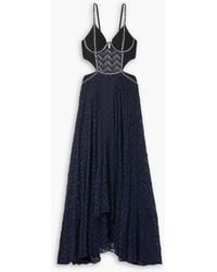 PATBO - Cutout Embellished Pointelle-knit Maxi Dress - Lyst