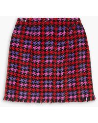 Ashish - Houndstooth Sequined Georgette Mini Skirt - Lyst