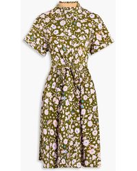 Diane von Furstenberg - Albus Floral-print Cotton-blend Poplin Mini Shirt Dress - Lyst