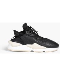 Y-3 - Kaiwa Neoprene And Textured-leather Sneakers - Lyst