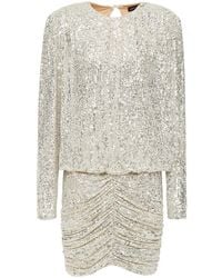 retroféte - Retrofête Flynn Ruched Sequined Tulle Mini Dress - Lyst