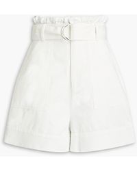 Solid & Striped - Belted Cotton-twill Shorts - Lyst