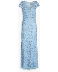 THEIA - Embellished Tulle Gown - Lyst