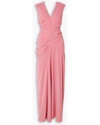 Dries Van Noten - Asymmetric Tie-detailed Draped Jersey Maxi Dress - Lyst