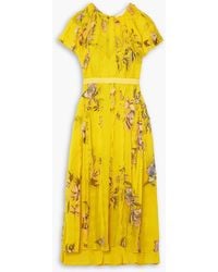 Jason Wu - Ruffled Floral-print Silk-chiffon Midi Dress - Lyst