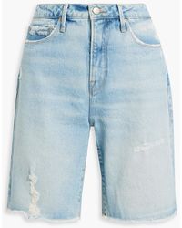 GOOD AMERICAN - Good 90's bermuda jeansshorts in distressed-optik - Lyst