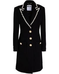 Moschino - Embellished Wool-blend Tweed Coat - Lyst