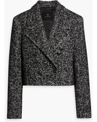 Anine Bing - Vienna Herringbone Double-Breasted Wool-Blend Tweed Blazer - Lyst