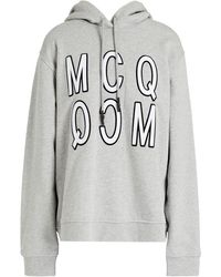 McQ Logo-print French Cotton-terry Hoodie - Multicolour