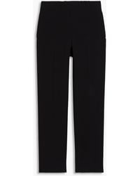 Vince - Cropped hose mit geradem bein aus crêpe mit samtbesatz - Lyst