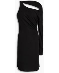 Victoria Beckham - One-sleeve Cutout Jersey Mini Dress - Lyst