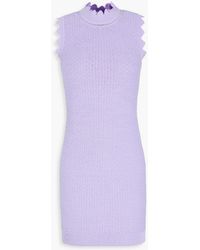 Victoria Beckham - Mini-strickkleid aus einer baumwollmischung in häkeloptik - Lyst