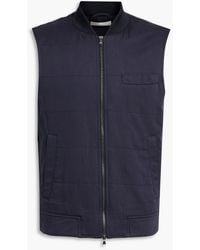 120% Lino - Linen And Cotton-blend Twill Vest - Lyst