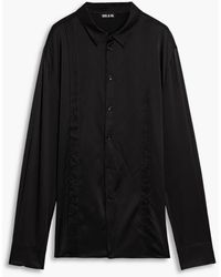 SER.O.YA - Antoni Oversized Pintucked Silk-blend Satin Shirt - Lyst