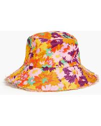 Zimmermann - Floral-print Linen Bucket Hat - Lyst